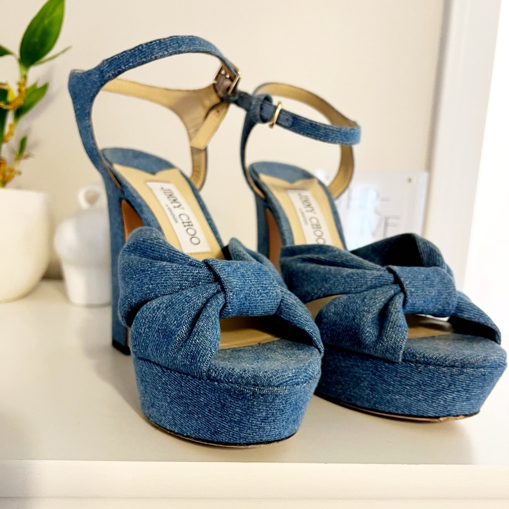Jimmy Choo Denim Heels